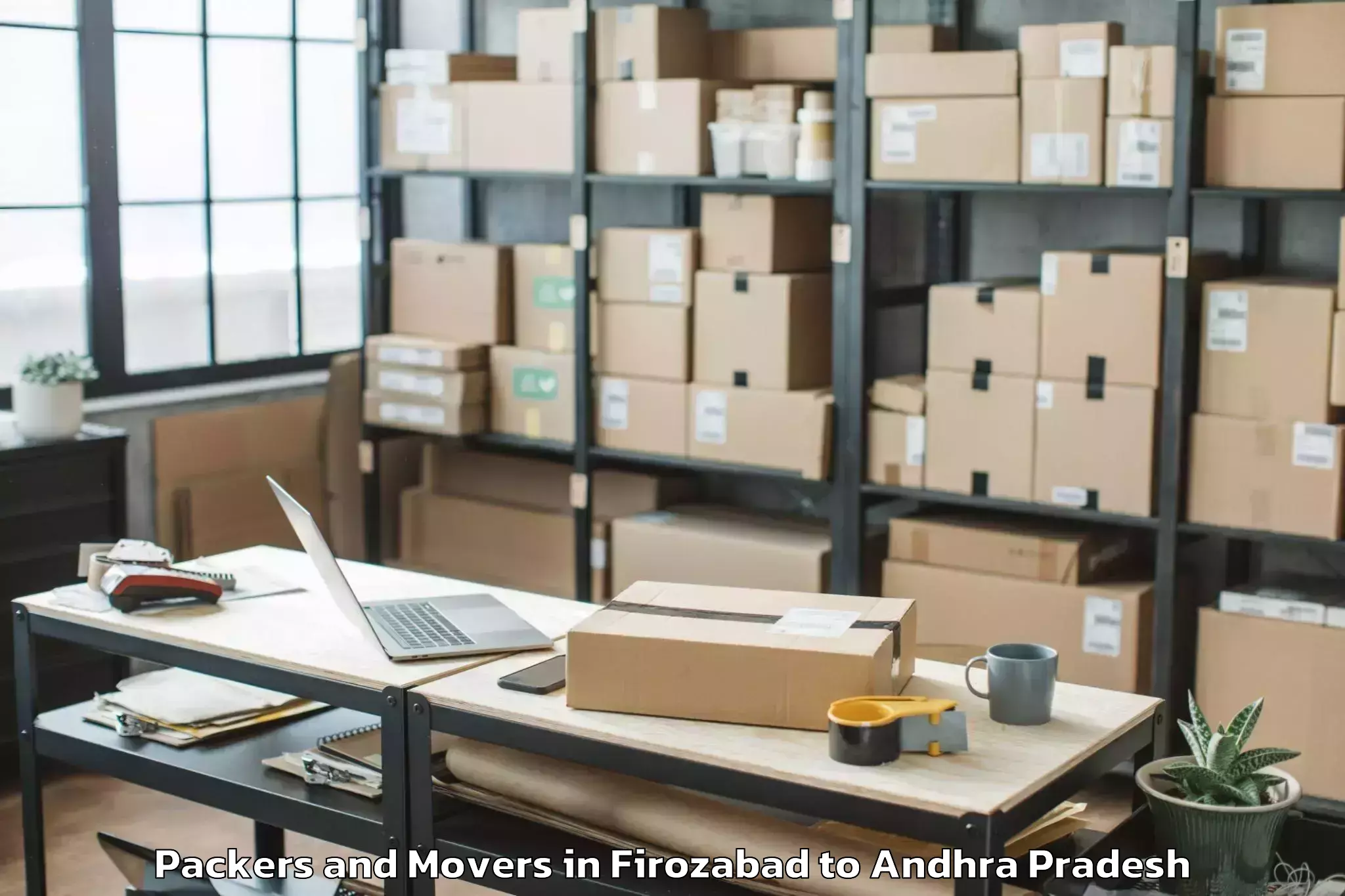 Hassle-Free Firozabad to Pedaparupudi Packers And Movers